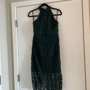 Bardot green leaf dress